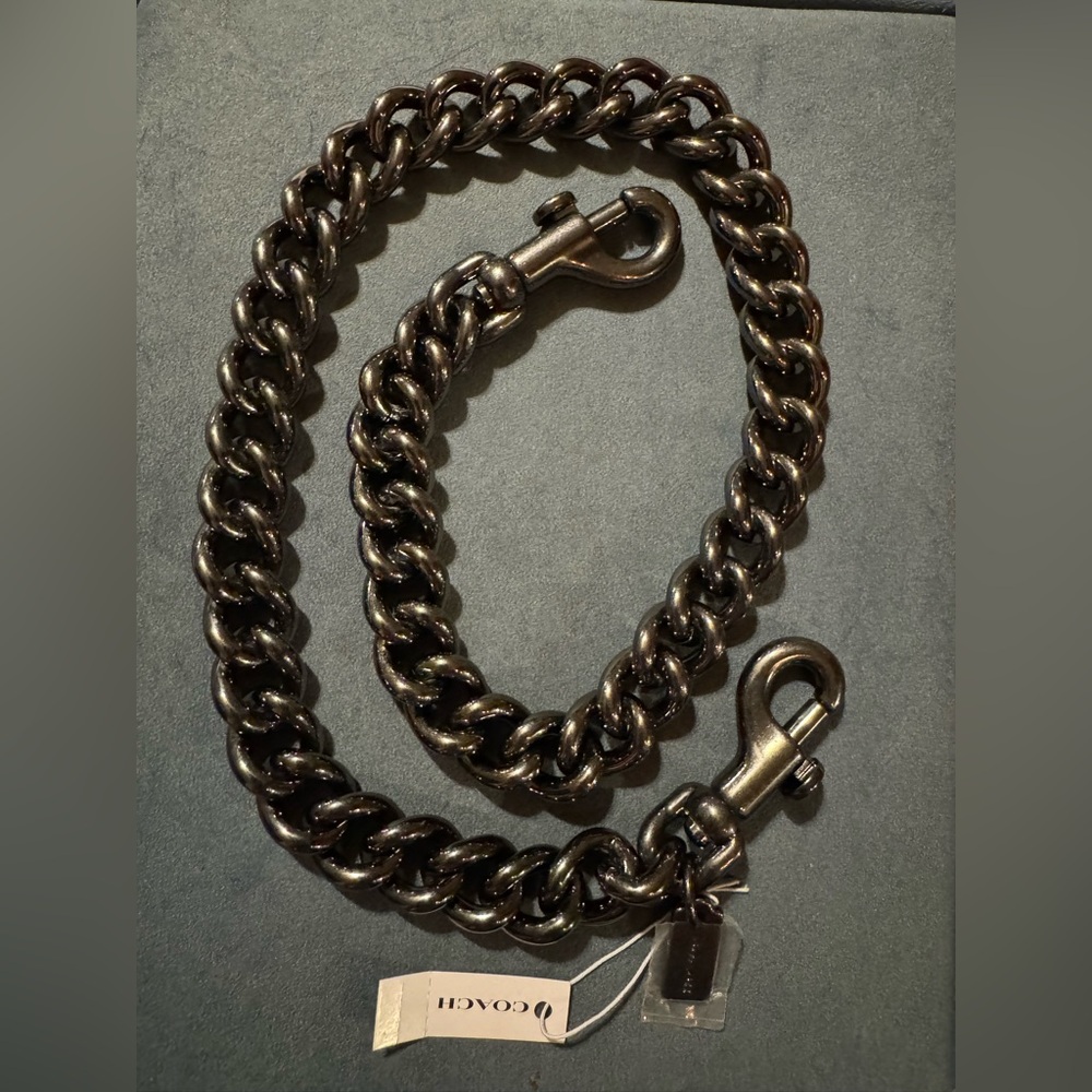 Coach Chunky Chain Shoulder Strap - Gun metal